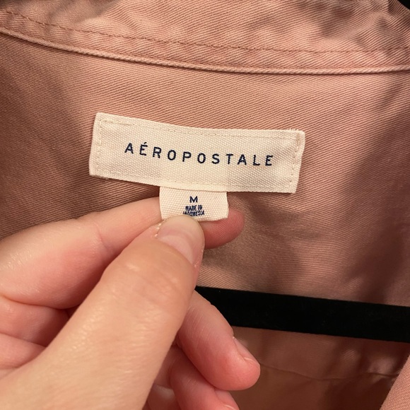 Aeropostale light pink button down “shacket” size medium - Picture 3 of 6